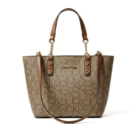 Calvin Klein Monogram Tote Bag Small Handbag Women CB108 - Runner