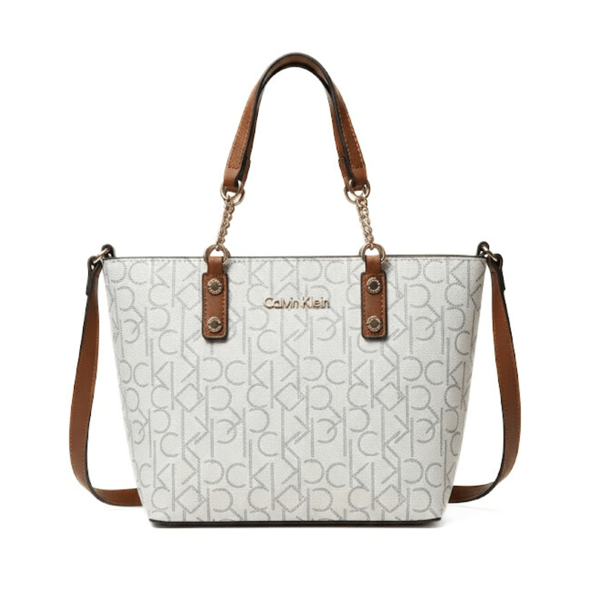 Calvin Klein Monogram Tote Bag Small Handbag Women CB109 - Runner