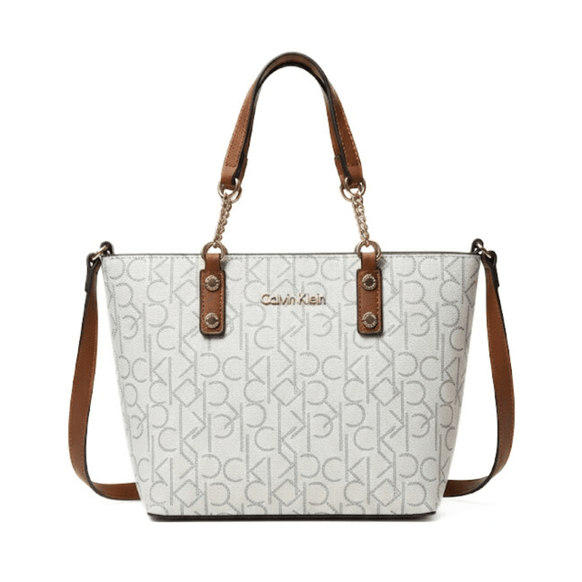 Calvin Klein Monogram Tote Bag Small Handbag Women CB109 - Runner