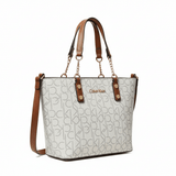 Calvin Klein Monogram Tote Bag Small Handbag Women CB109 - Runner