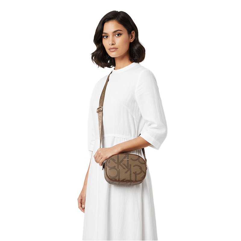 CALVIN KLEIN ULTRALIGHT SADDLE HANDBAG - olive - CB5 - Runner