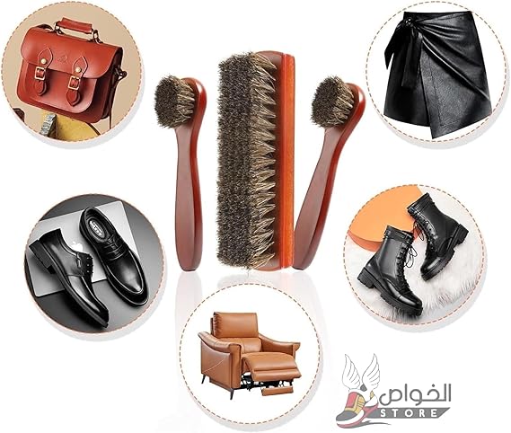 CASABLANCA 100% Horsehair Shoe Brush + Free Plastic Shoe Horn C1 - Runner