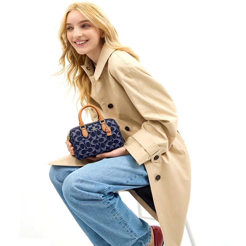 COACH Mini Rowan Crossbody Bag In Blocked Signature HB3 - Runner