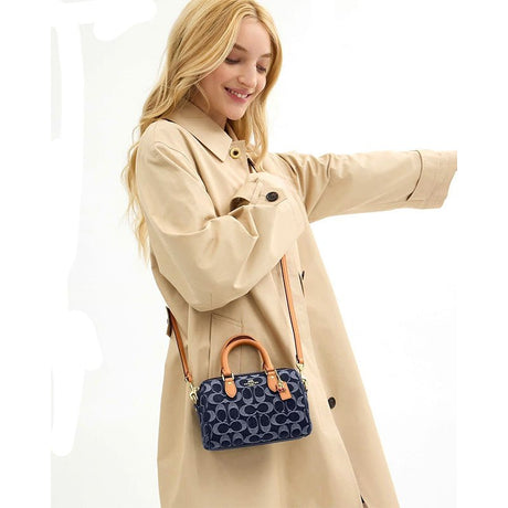 COACH Mini Rowan Crossbody Bag In Blocked Signature HB3 - Runner