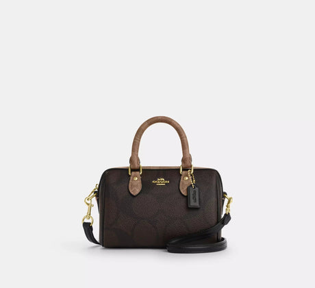 COACH Mini Rowan Crossbody Bag In Blocked Signature HB4 - Runner
