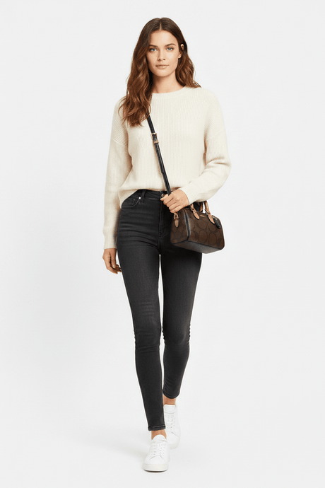 COACH Mini Rowan Crossbody Bag In Blocked Signature HB4 - Runner