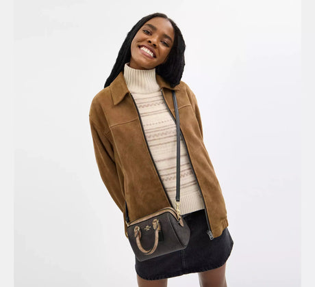 COACH Mini Rowan Crossbody Bag In Blocked Signature HB4 - Runner