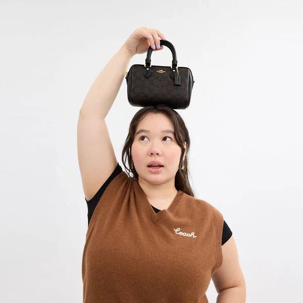 COACH Mini Rowan Crossbody Bag In Blocked Signature HB5 - Runner