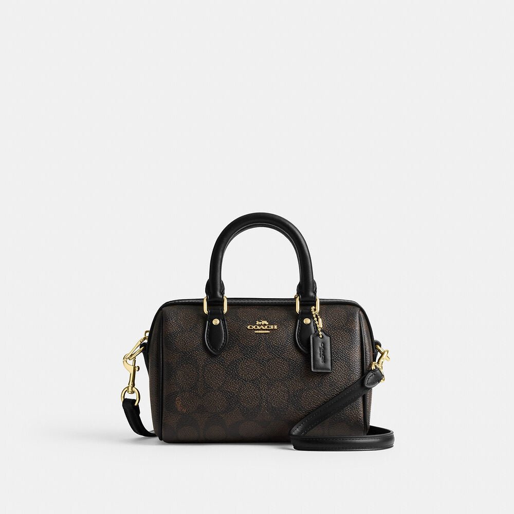 COACH Mini Rowan Crossbody Bag In Blocked Signature HB5 - Runner
