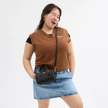 COACH Mini Rowan Crossbody Bag In Blocked Signature HB5 - Runner