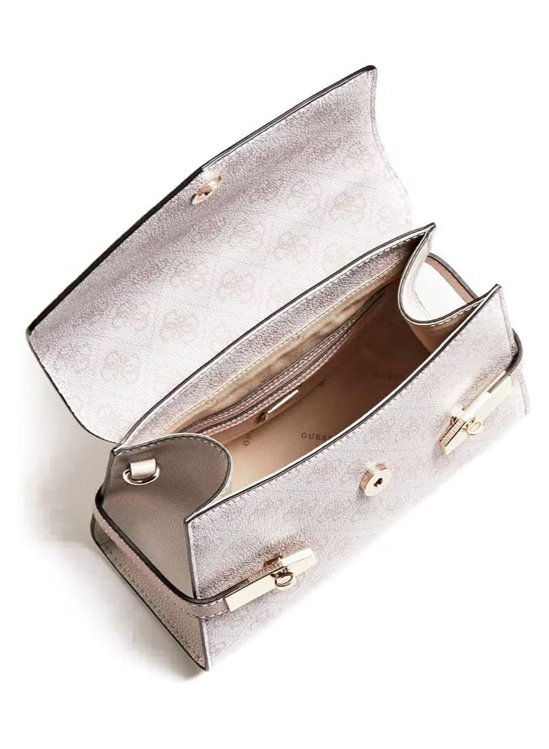 GUESS Zadie Logo Top Handle Flap Bag