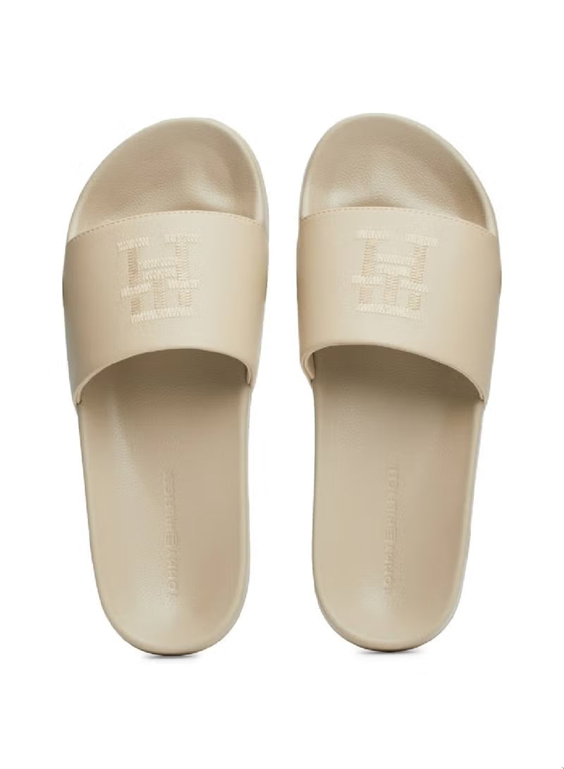 TOMMY HILFIGER Women TH EMBROIDERED SLIDE SLW115