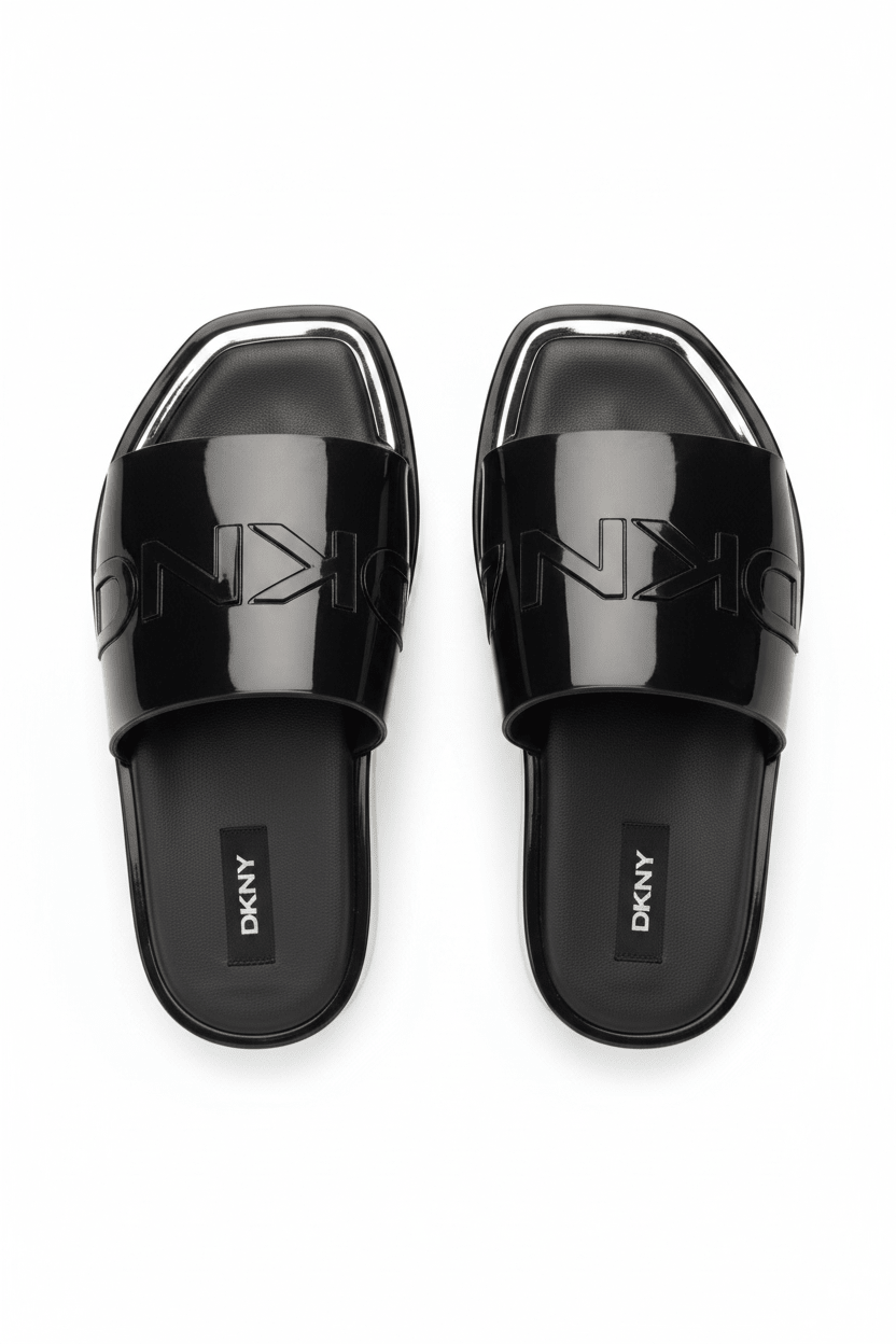 DKNY LAREN-PLATFORM SLID Slides Wedge Flatform Sandals SLW134 - Runner