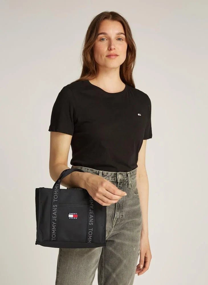 TOMMY HILFIGER Logo Detail Zip Over Tote TB259