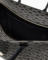 EMPORIO ARMANI Medium shopper bag with all - over monogram print EAB23 - Runner