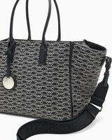 EMPORIO ARMANI Medium shopper bag with all - over monogram print EAB23 - Runner
