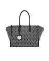 EMPORIO ARMANI Medium shopper bag with all - over monogram print EAB23 - Runner