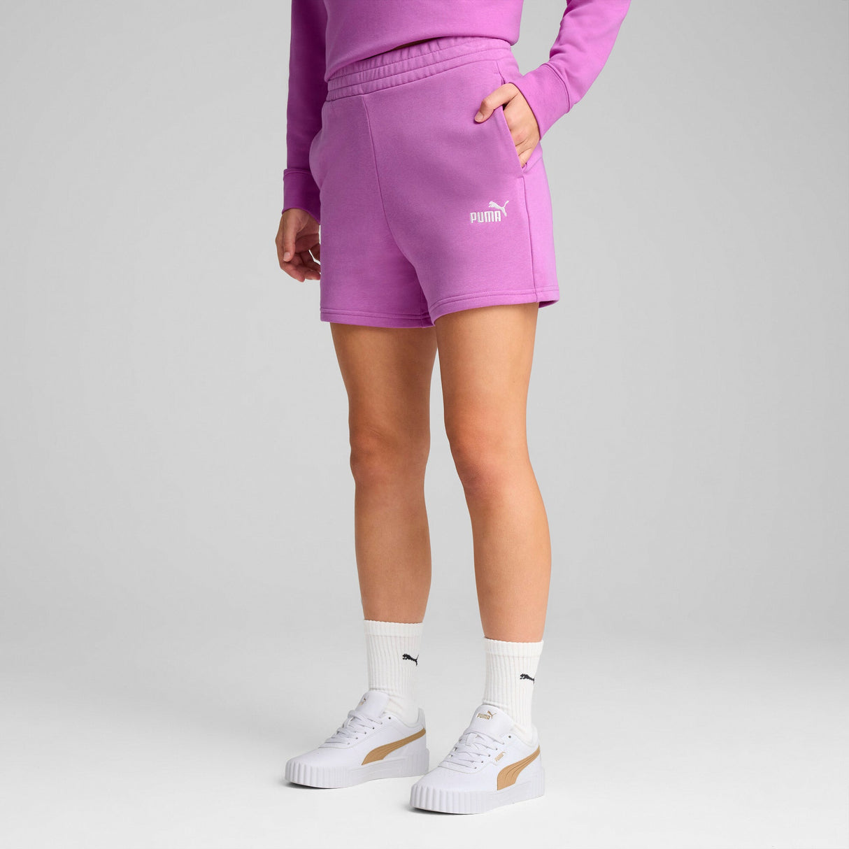 ESS Small No. 1 Logo 5'' High - Waist Shorts Women - Runner