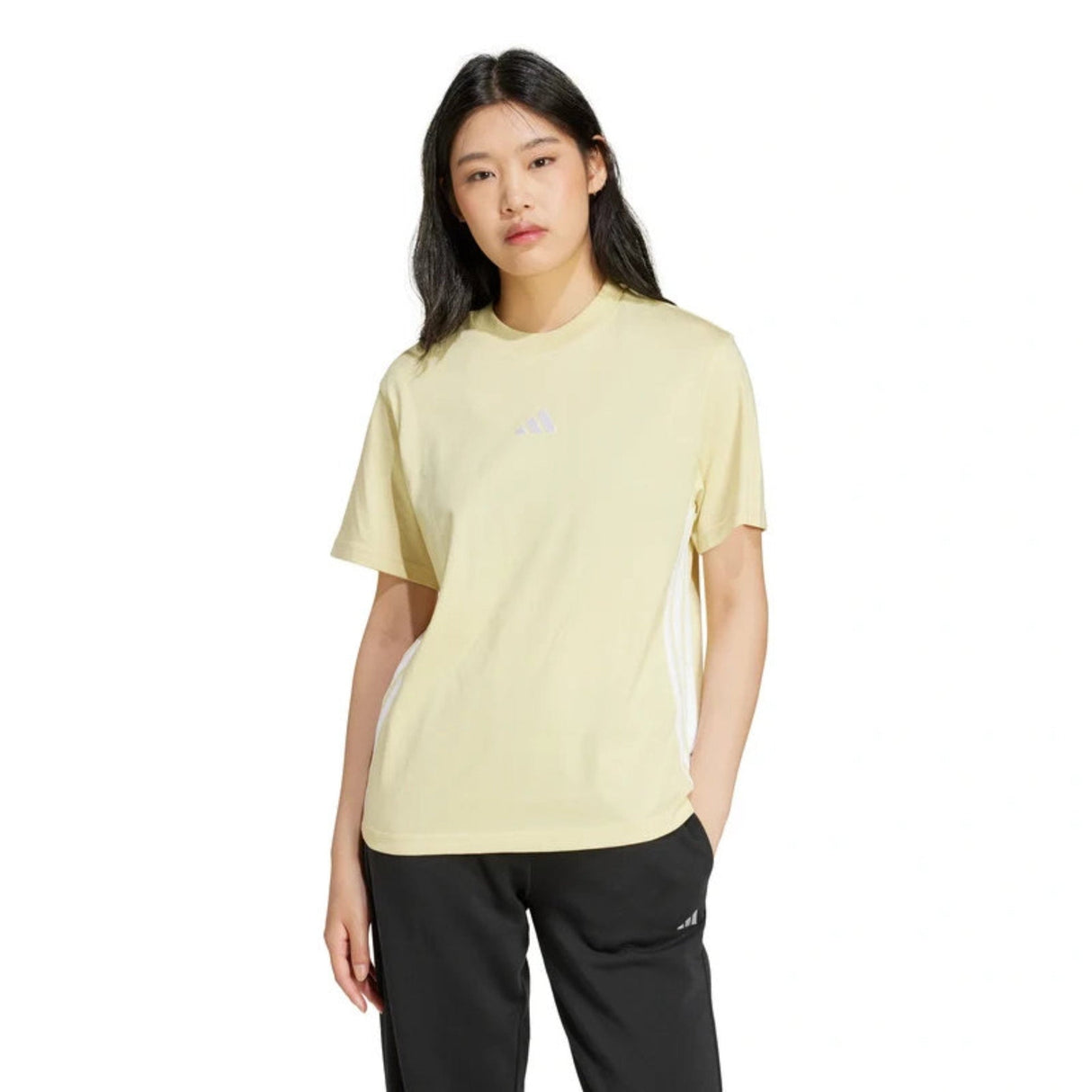 Essentials 3-Stripes Cotton T-Shirt - Runner