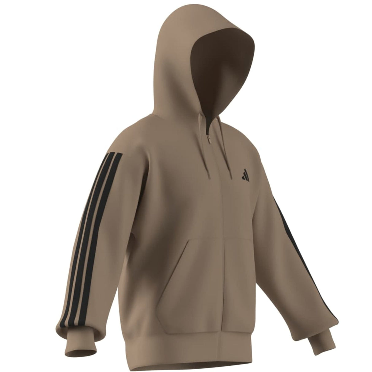 Essentials 3 - Stripes French Terry Full - Zip Hoodie - Runner