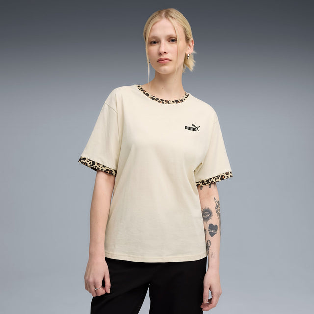 Essentials Animal Print Relaxed Tee Women - Runner