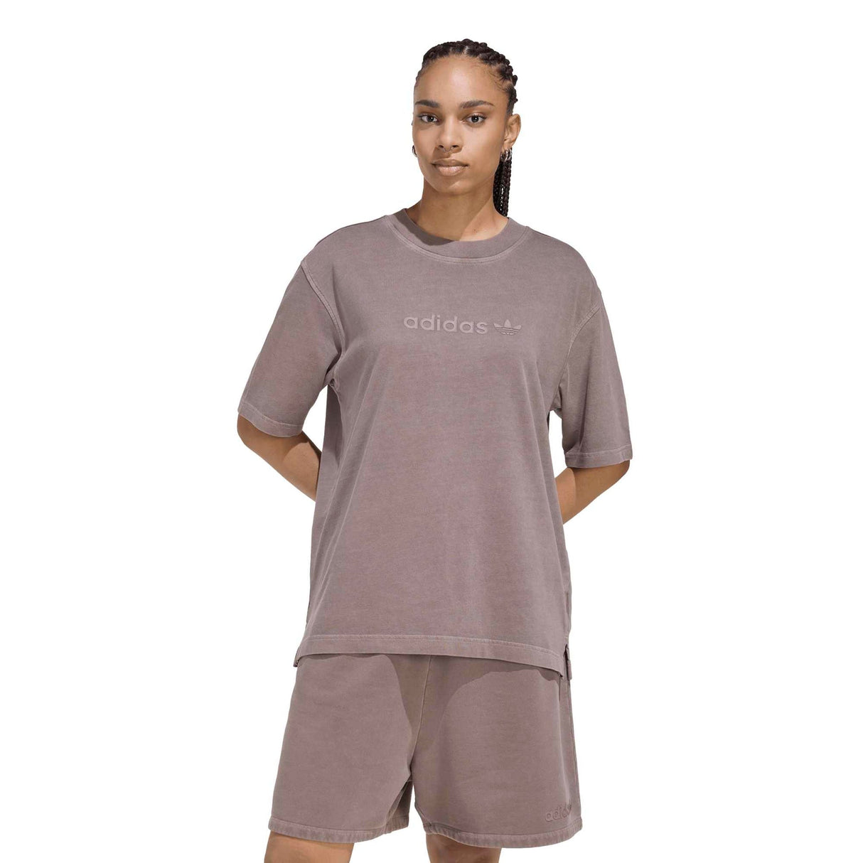 Essentials Linear Boyfriend T-Shirt Oversized Washed - Runner