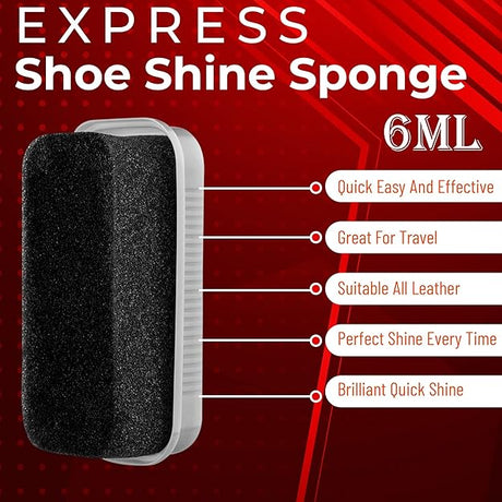 Express Black Shoe Polishing Sponge. SI3 - Runner
