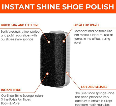Express Black Shoe Polishing Sponge. SI3 - Runner