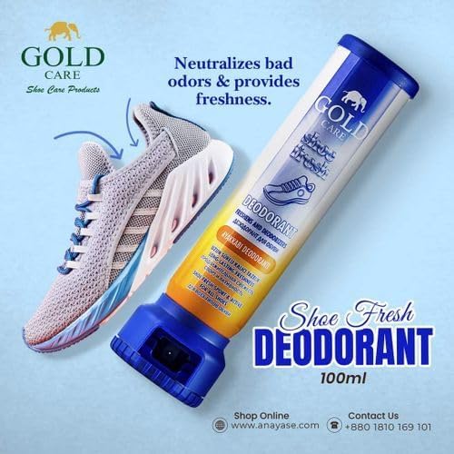Gold Care Shoe Deodorant with Long Lasting Fragrance 100ML SL16 - Runner