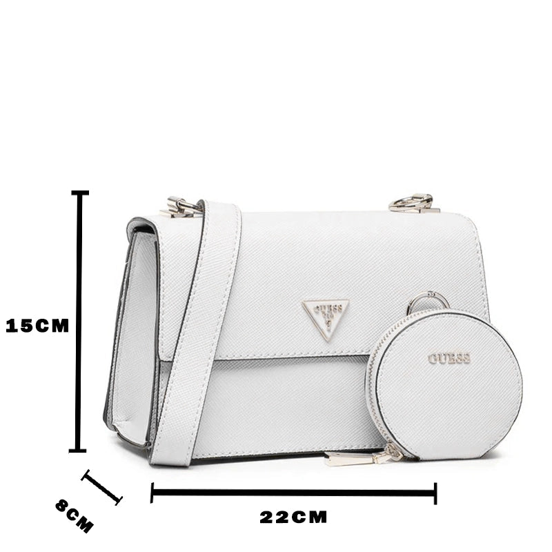 Guess Alexie Crossbody Flap Shoulder bag - OFF WHITE - GBZ26 - Runner
