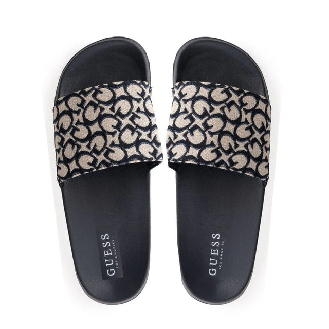 GUESS Allow Monogram Logo Pool Slides Women - OFFWHT SLW14 - Runner