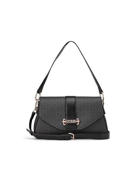GUESS Charcoal Printed Erika Shoulder Bag GB563 - Runner