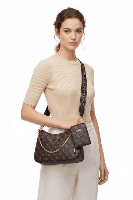 Guess Coal Brown Women Shoulder Bag GB543 - Runner