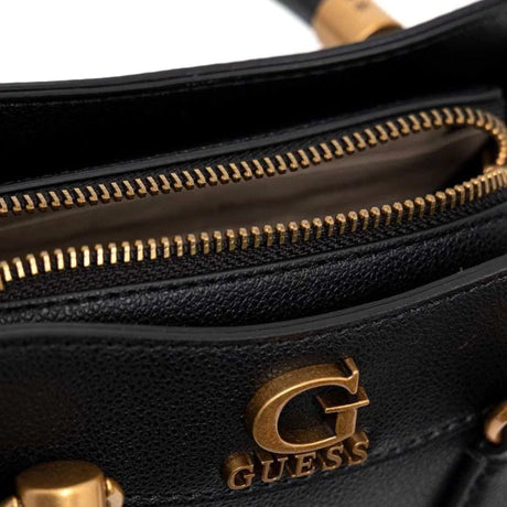 GUESS Coal Grey Printed Nell Logo Satchel Bag GB514 - Runner