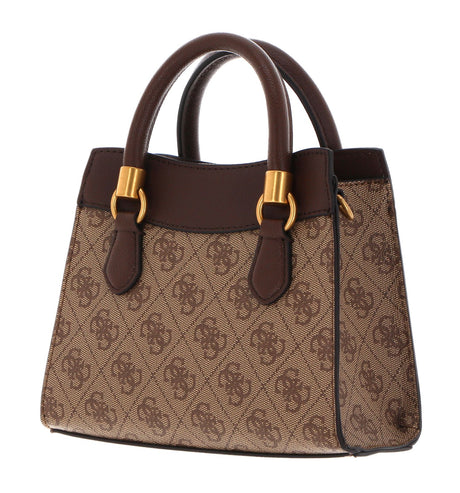 GUESS Coal Printed Nell Logo Satchel Bag - Runner