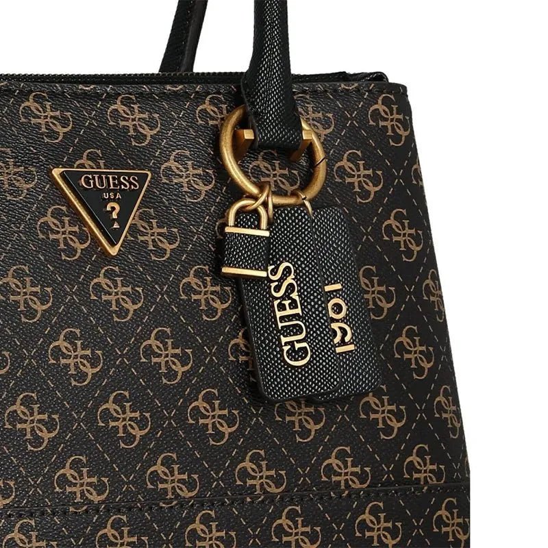 GUESS CORDELIA LOG HANDBAG - BROWN - GB341 - Runner