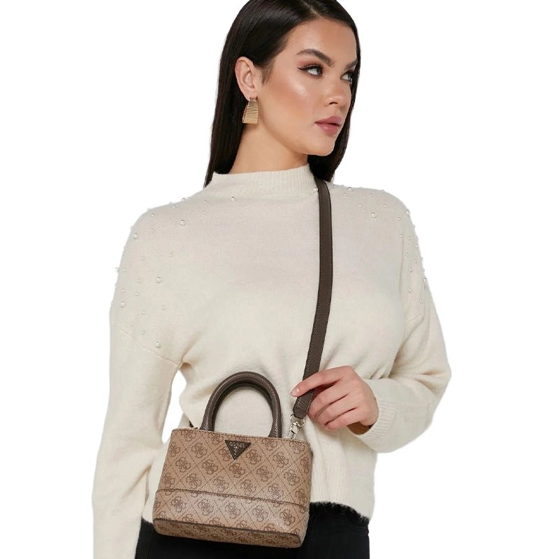 GUESS Cordelia Mini Satchel Handbag - Runner