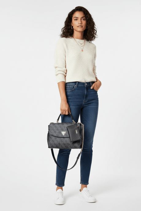 GUESS D CoaLog Women's Bag Eco Grey Handbag GB479 - Runner