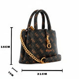 GUESS G James 4G peony logo handbag - GREY - Runner