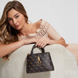 GUESS G James 4G peony logo handbag - GREY - Runner