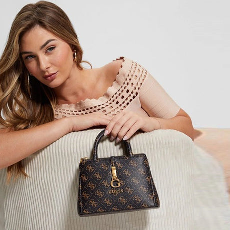 GUESS G James 4G peony logo handbag - GREY - Runner