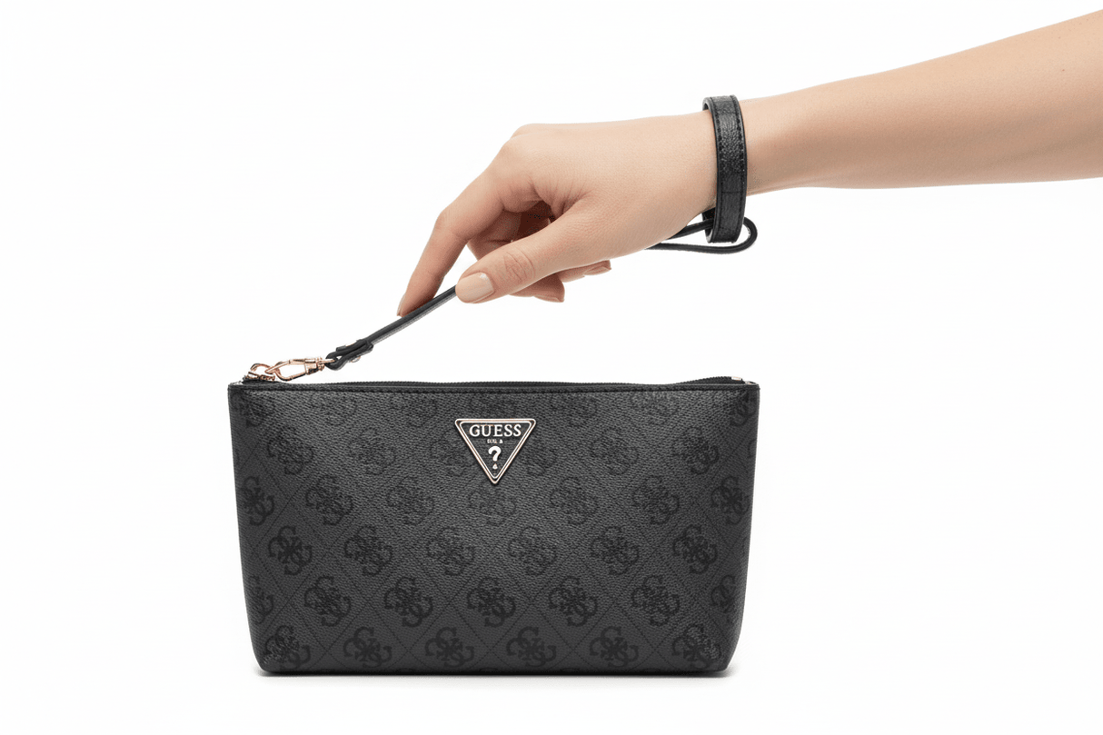 GUESS Handbag 'Laurel' in Black GB470 - Runner