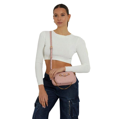 GUESS Izzy Double Pouch Crossbody BAG - PINK - GB211 - Runner