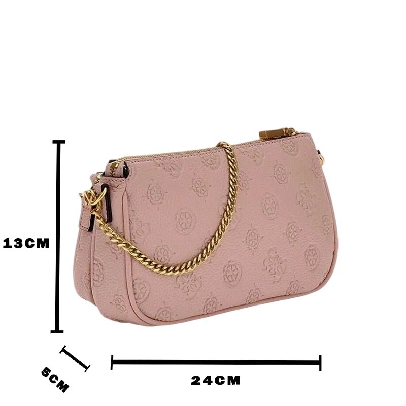 GUESS Izzy Double Pouch Crossbody BAG - PINK - GB211 - Runner