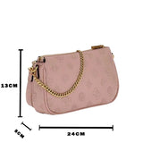 GUESS Izzy Double Pouch Crossbody BAG - PINK - GB211 - Runner