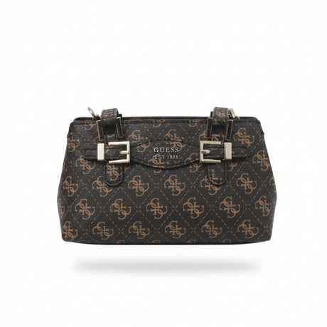 GUESS Katya Mini Satchel Handbag BLACK GB534 - Runner