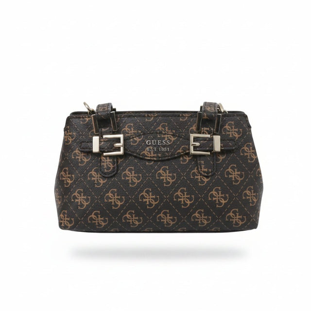 GUESS Katya Mini Satchel Handbag BLACK GB534 - Runner