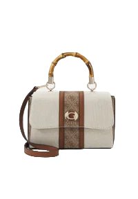 Guess Kerima Bamboo Top Handle Flap Bag GB377 - Runner