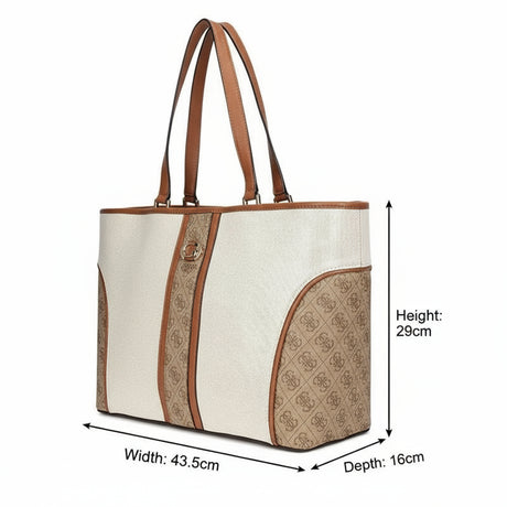 Guess Kerima Tote Natural/Milk Logo, Natural / Milk Logo Bag GB352 - Runner