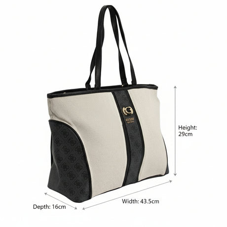 Guess Kerima Tote Natural/Milk Logo, Natural / Milk Logo Bag GB353 - Runner